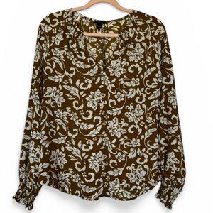 Ann Taylor Factory Printed Blouse Women M